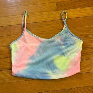 Tie dye cropped tank, size small